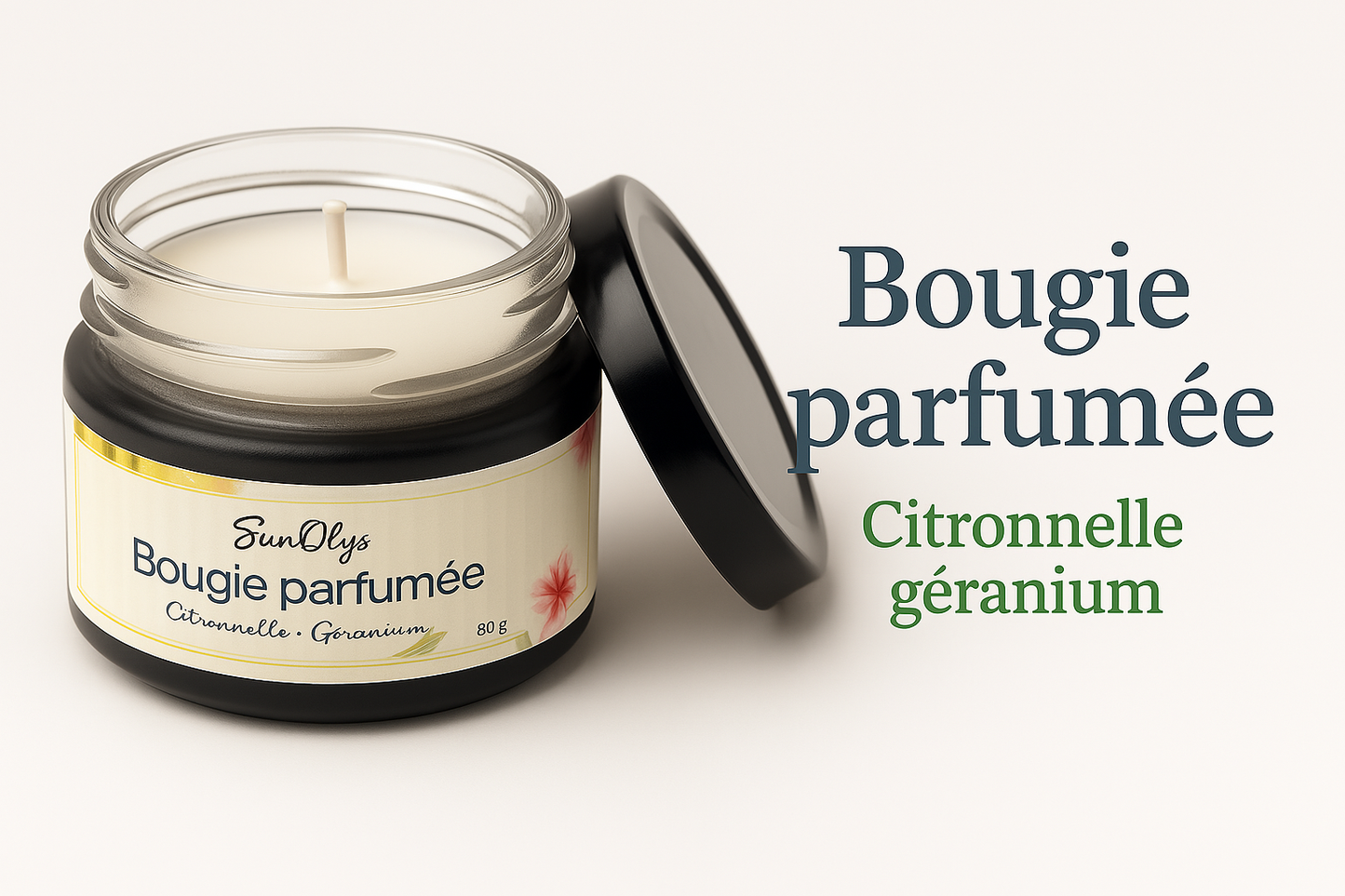 Bougie Parfumée Citronnelle & Géranium