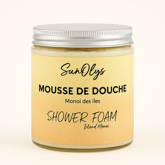 Mousse de douche au parfum monoï